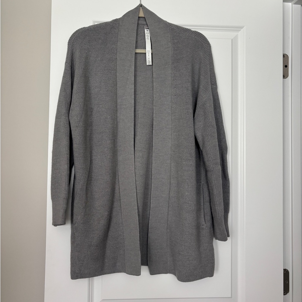 Lululemon Gray Women's Open Front Cardigan Sweater Size 6 -